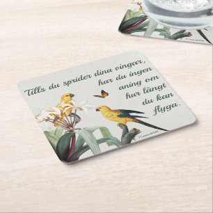 Underground — Birds Square Paper Coaster