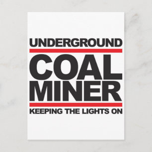 UNDERGROUND COAL MINER.jpg Postcard