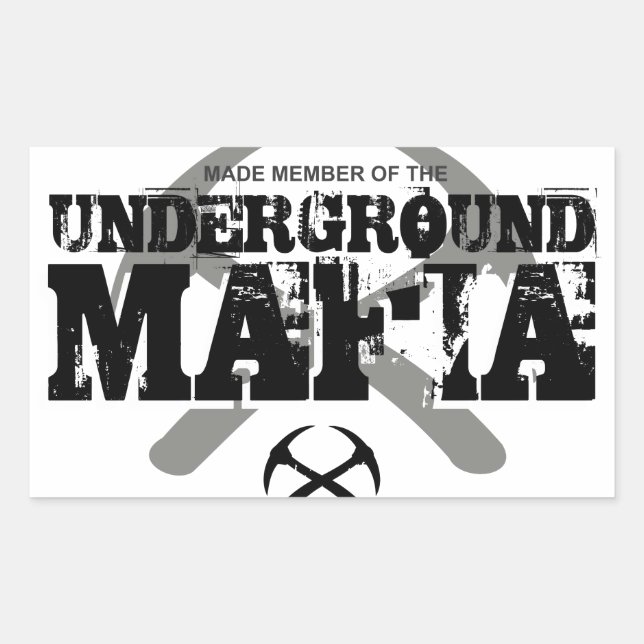 UNDERGROUND MAFIA RECTANGULAR STICKER (Front)