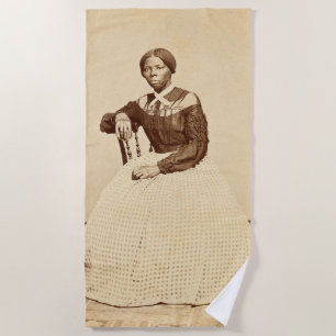 Underground Railroad Abolitionist Harriet Tubman  Beach Towel