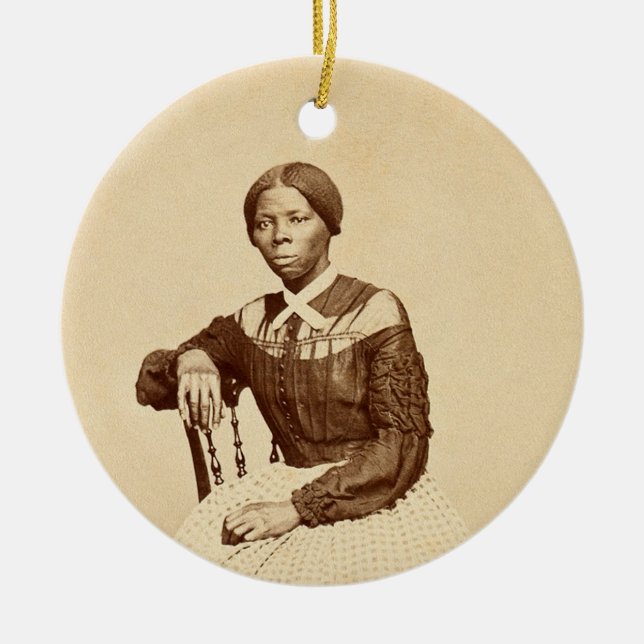 Underground Railroad Abolitionist Harriet Tubman  Ceramic Ornament (Front)