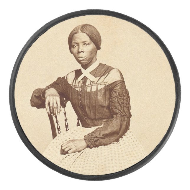 Underground Railroad Abolitionist Harriet Tubman  Hockey Puck (Front)