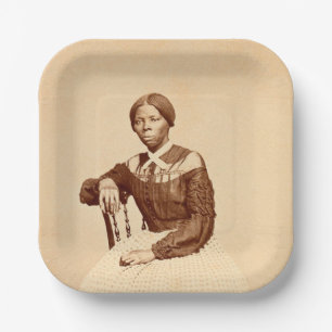 Underground Railroad Abolitionist Harriet Tubman  Paper Plate
