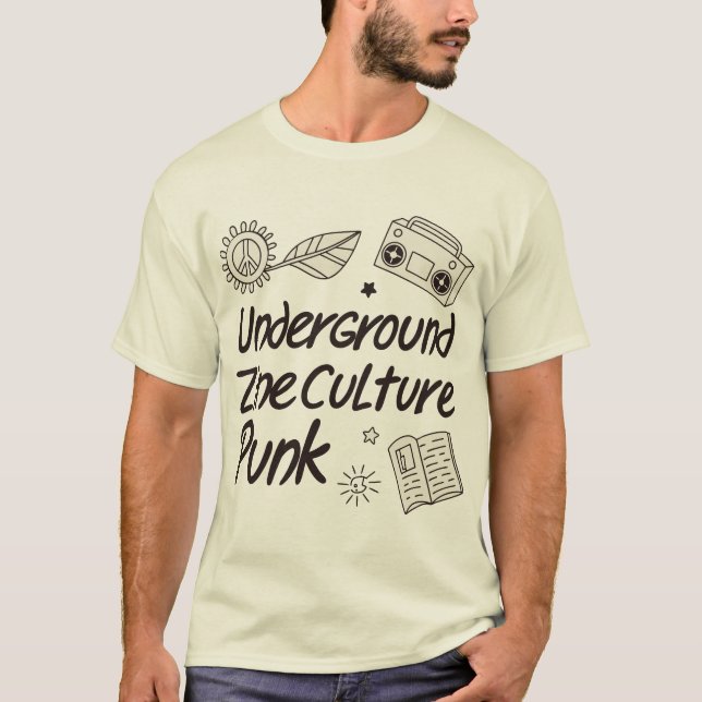 Underground Zine Culture Punk T-Shirt (Front)