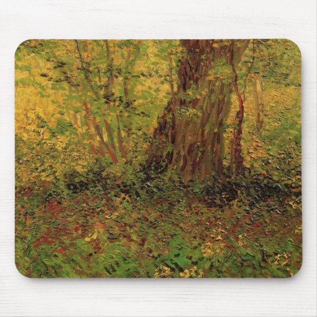 Undergrowth by Vincent van Gogh Mouse Pad (Front)