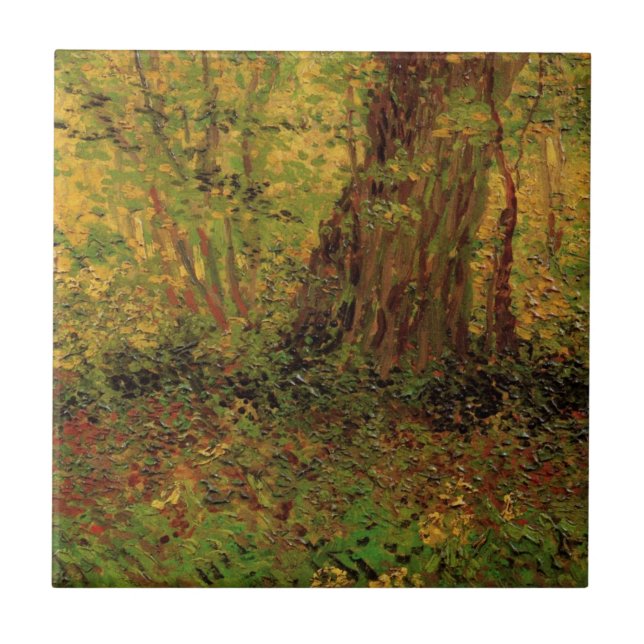 Undergrowth by Vincent van Gogh Tile (Front)