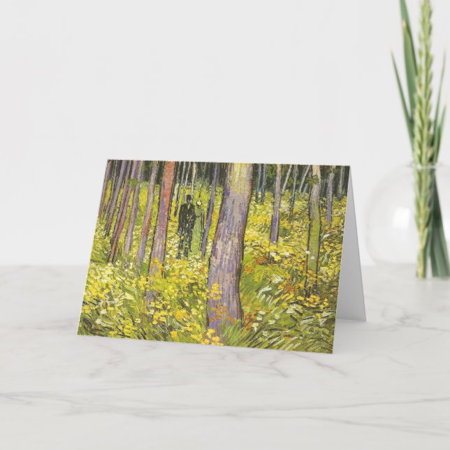 Undergrowth with Two Figures Van Gogh Fine Art Card (Front)