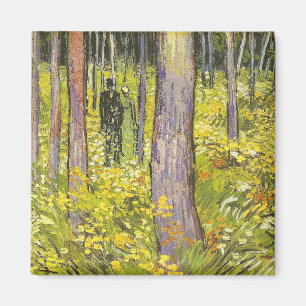 Undergrowth with Two Figures Van Gogh Fine Art Magnet