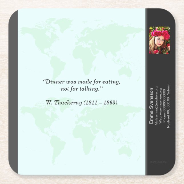 Underlägg — Connect, World Square Paper Coaster (Front)