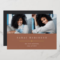 Underlined Foil | Photo Graduation Announcement