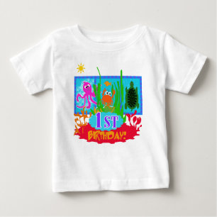Undersea Adventure First Birthday Baby T-Shirt
