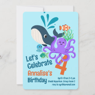 Undersea Aquarium Birthday Invitation