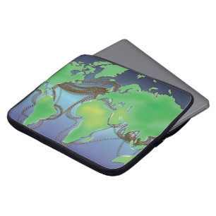 UnderSea Communication wires Laptop Sleeve