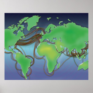 UnderSea Communication wires Poster
