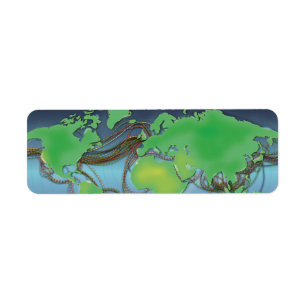 UnderSea Communication wires Return Address Label