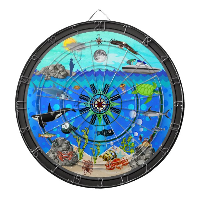 Undersea Extravaganza Multi-Target Dartboard (Front)