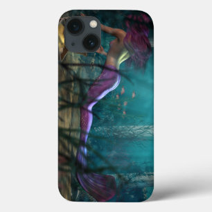 Undersea Fantasy Digital Art Mermaid and Treasure iPhone 13 Case