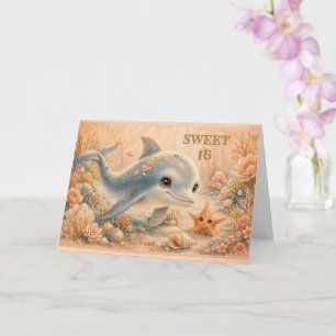 Undersea Friendship–Dolphin & Starfish 16th Card