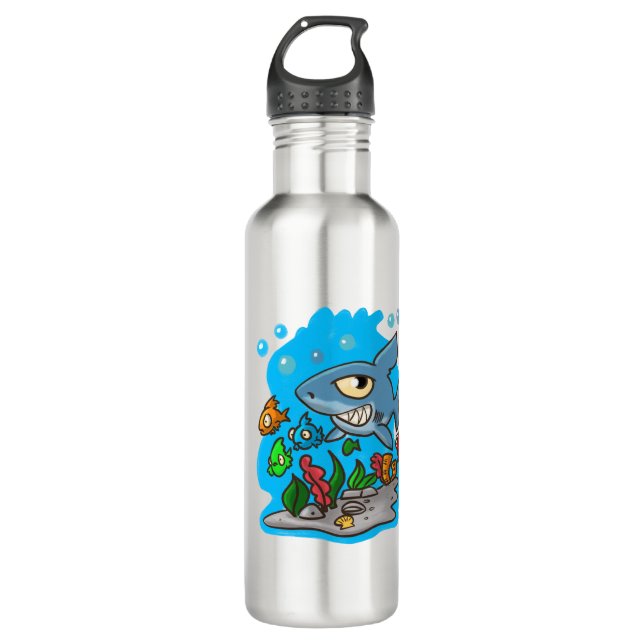 Undersea Life Stainless Steel Water Bottle (Front)