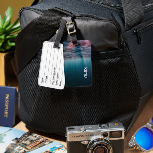 Undersea Light View – Ocean Depths Texture Luggage Tag