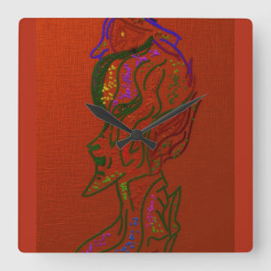 Undersea Plant Life Square Wall Clock