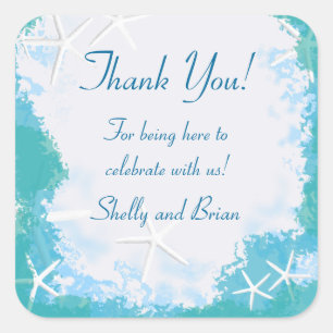 Undersea Stars Thank You Favour Label