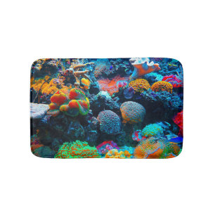 Undersea Tropical Coral Reef Bath Mat