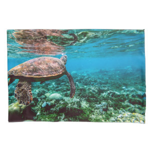 Undersea Tropical Sea Turtle Pillowcase