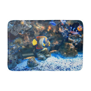 Undersea Vibrant Tropical Fish Coral Bath Mat