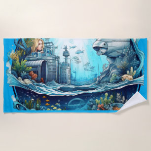Undersea Wonderland Series Beach Towel