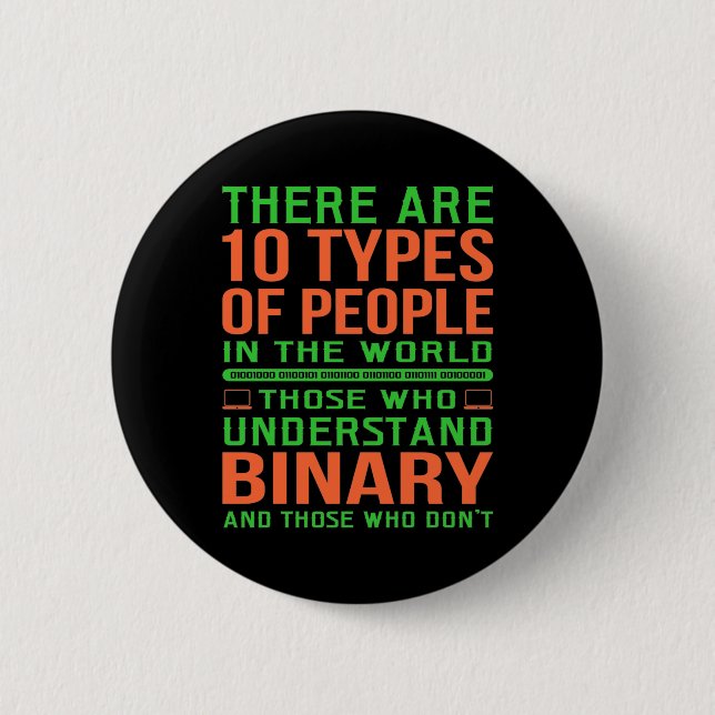 Understand Binary Software Programmer Programming 6 Cm Round Badge (Front)