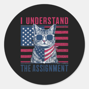 Understand The Ignment Kamala Harris Childless Cat Classic Round Sticker