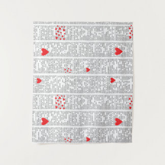 Understanding Love Book Page Tapestry