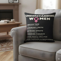 Understanding Women Funny Meme Humourous Home Deco