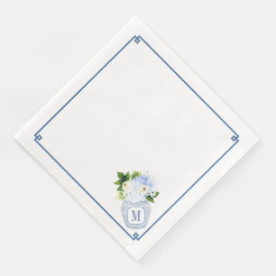 Understated Chinoiserie Monogram Wedding Napkin