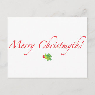 (Understated) Merry Christmyth! Holiday Postcard