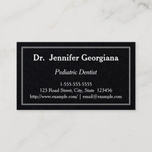 Understated Pediatric Dentist Business Card