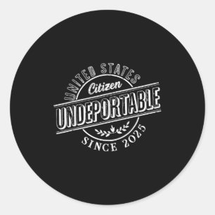 Undertable 2025 New Us Citizen Citizenship Gift Classic Round Sticker