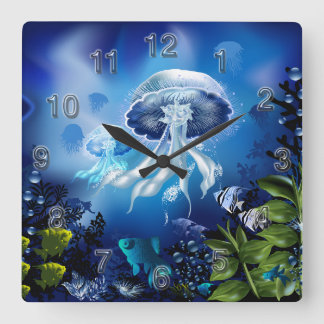 Underwater 6A Wall Clocks Numerals Options