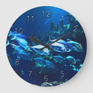 Underwater 8 Wall Clocks & Numeral Options