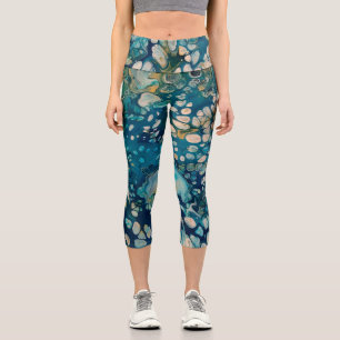 Underwater Abstract Fantasy Capri Leggings