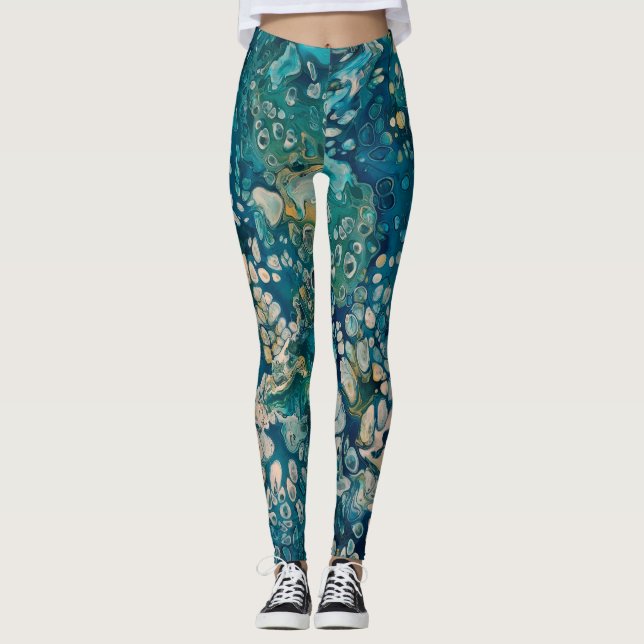 Underwater Abstract Fantasy  Leggings (Front)