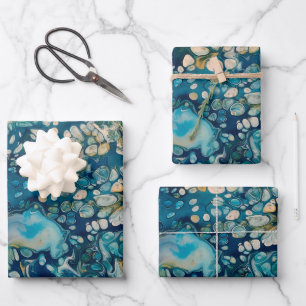 Underwater Abstract Fantasy Wrapping Paper Sheet