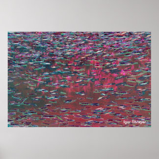 Underwater Abstract - Piece 7 (Watercolor) Poster