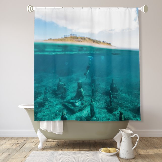 Underwater Adventure Swimming Shower Curtain (Creator Uploaded)