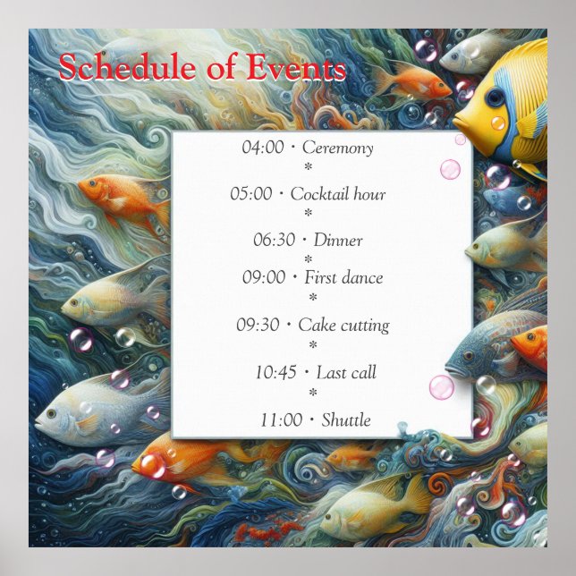 Underwater Art of Fish & Coral in Acrylic Poster (Front)