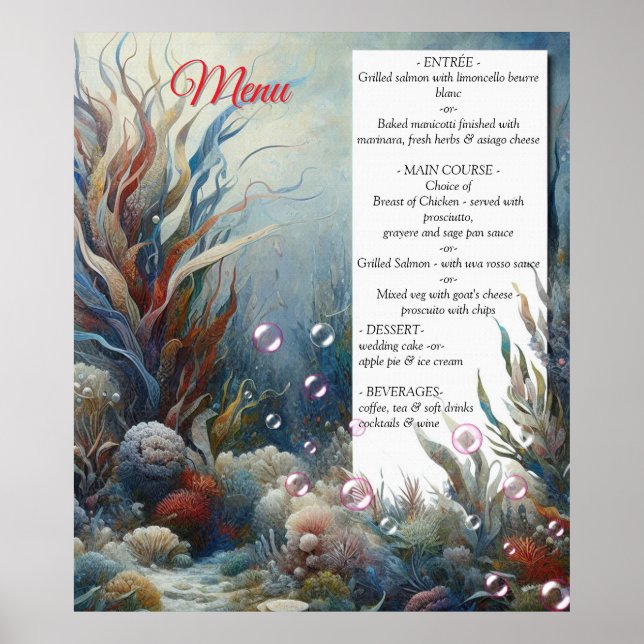 Underwater Art of Fish & Coral in Acrylic Poster (Front)
