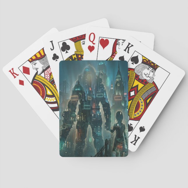 Underwater Big Daddy & Little Sister Playing Cards (Back)