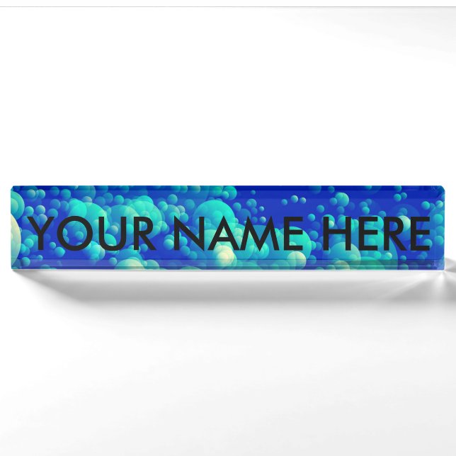 UNDERWATER BUBBLES ~ NAMEPLATE (Front)
