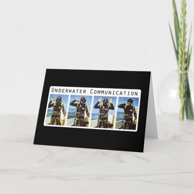 Underwater Communication Greeting Card (Front)